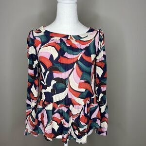 Anthropologie Maeve Cheyenne Peplum Top